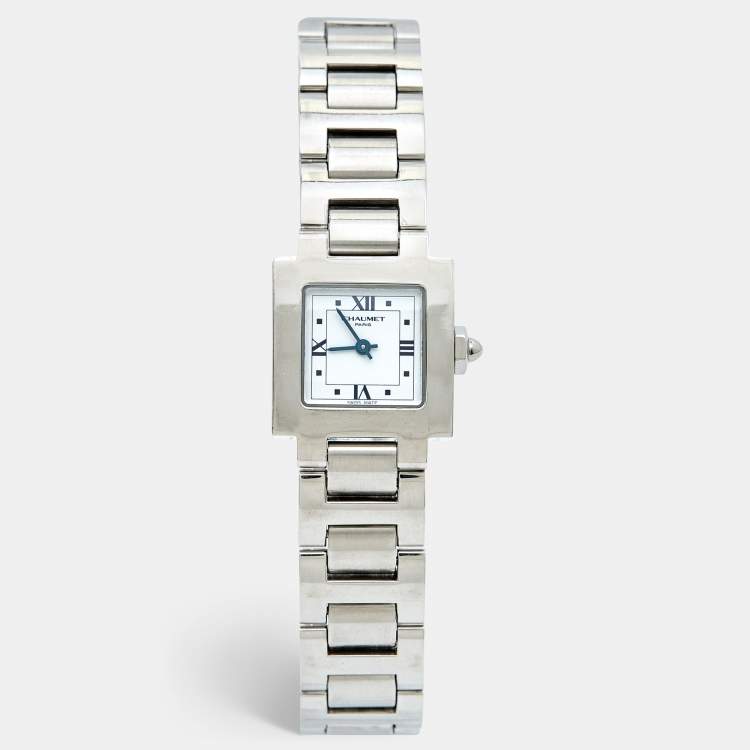 مملوكة مسبقًا Chaumet White Stainless Steel Women's Wristwatch 21 mm