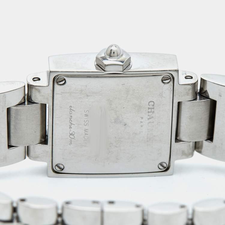 مملوكة مسبقًا Chaumet White Stainless Steel Women's Wristwatch 21 mm