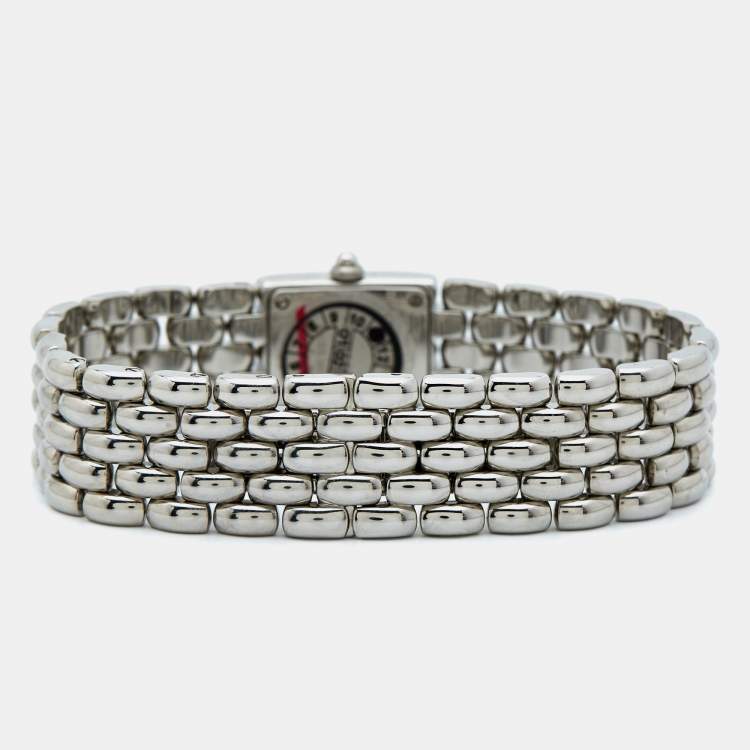 Pre Owned Chaumet White Stainless Steel Khesis 99340-040 Women's Wristwatch 17 mm