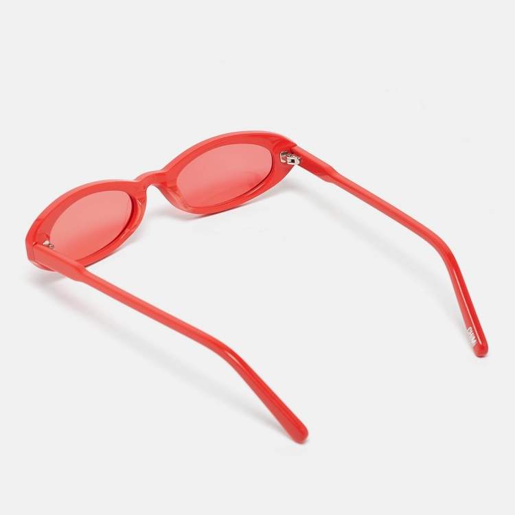 Pre Owned Chimi X Joel Ighe Red Mini Oval Sunglasses