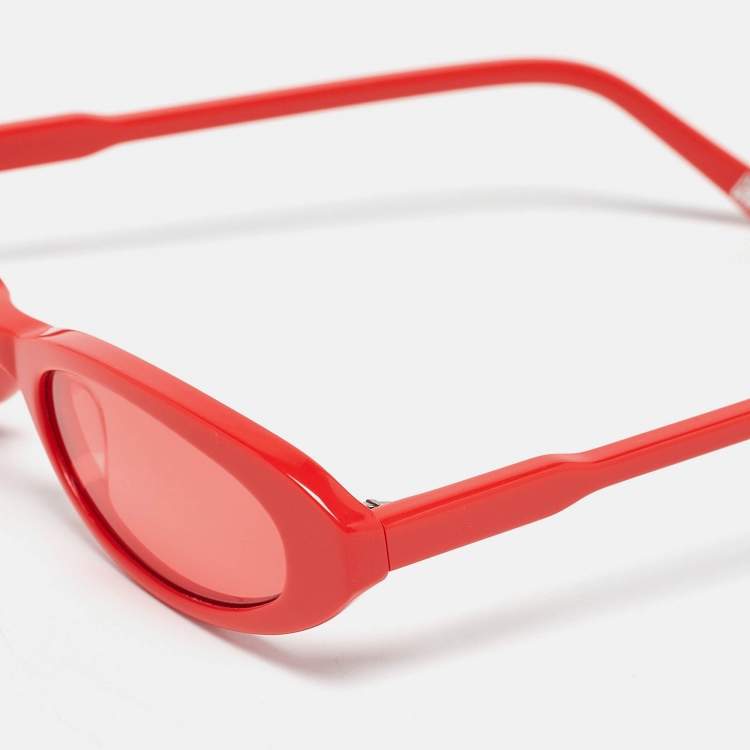 Pre Owned Chimi X Joel Ighe Red Mini Oval Sunglasses