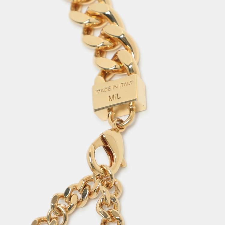 Pre Owned Chloe M/L Chain Waist Belt Gold Tone Metal