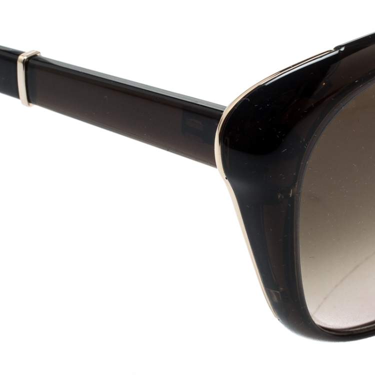 Pre Owned Chloe Greenish Brown/Greenish Brown Gradient CE648S Butterfly Sunglasses