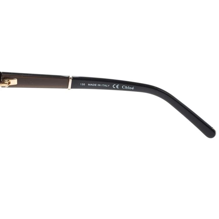 Pre Owned Chloe Greenish Brown/Greenish Brown Gradient CE648S Butterfly Sunglasses