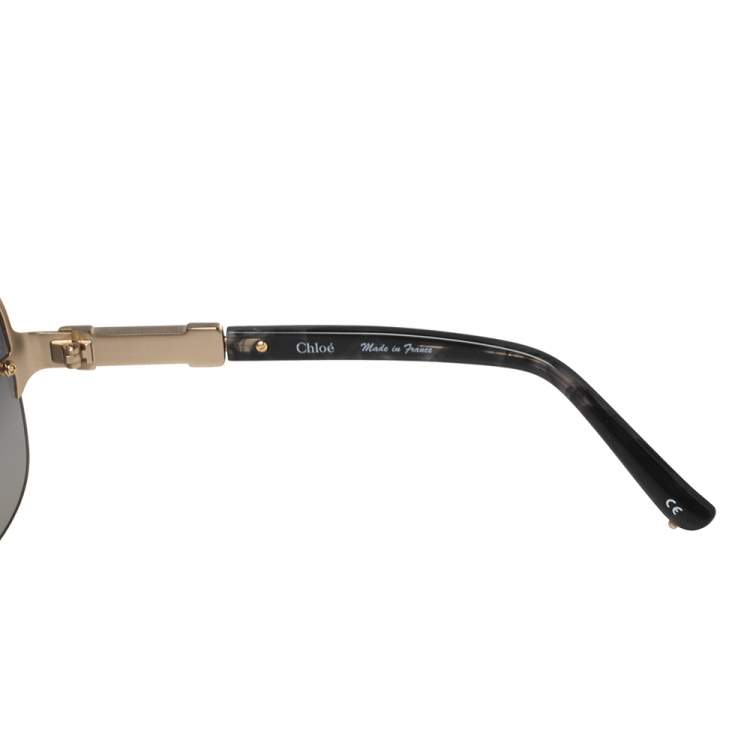 Pre Owned Chloe Black/Gold CL 2215 Gradient Rimless Sunglasses