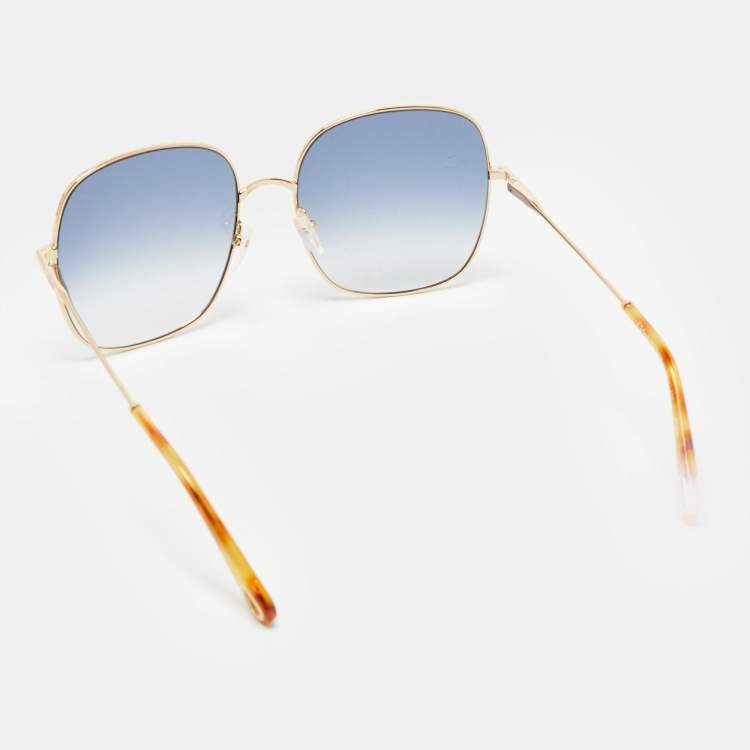 Pre Owned Chloe Blue CE17S Oversized Sunglasses