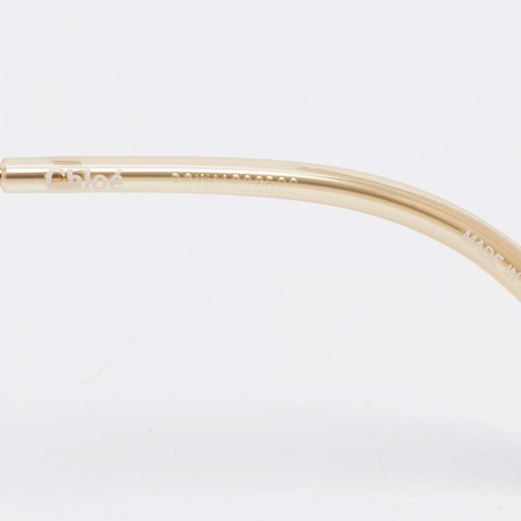 Pre Owned Chloe Brown Gradient CH0016S Aviator Sunglasses