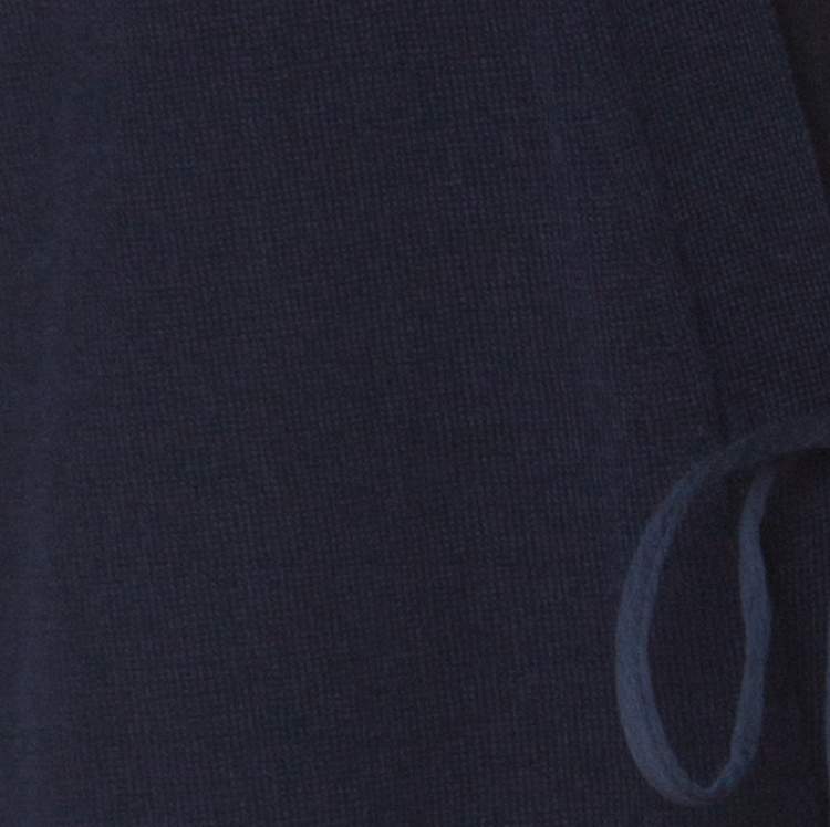 Pre Owned Chloe Navy Blue Cashmere Front Tie Sleeveless Vest M 