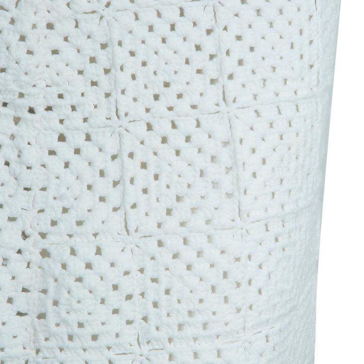 Pre Owned Chloe White Crochet Knit Skirt M