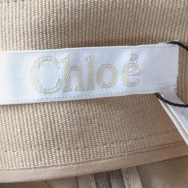 Pre Owned Chloe Brown Wool Flared Leg Trousers L