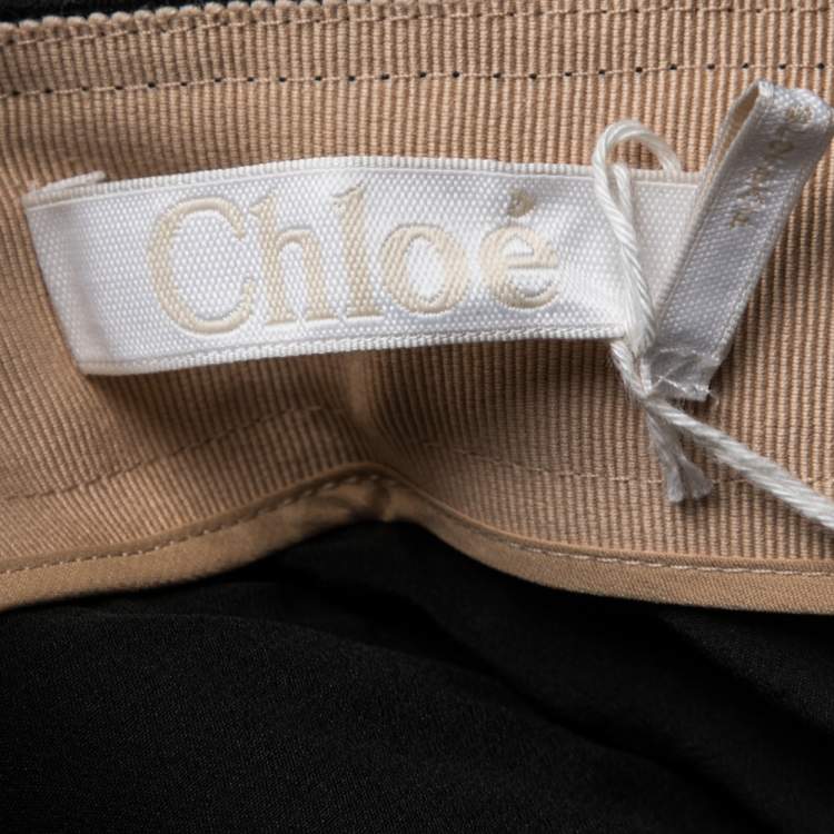 Pre Owned Chloe Black Sheer Lace Cargo Trousers S