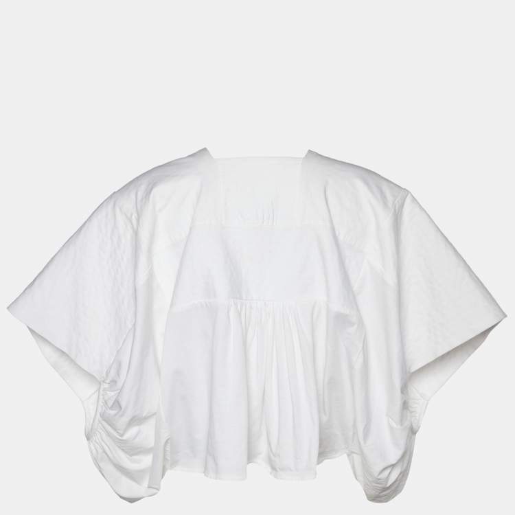 Pre Owned Chloe White Wardrobe White Cotton Knit Oversized Top S