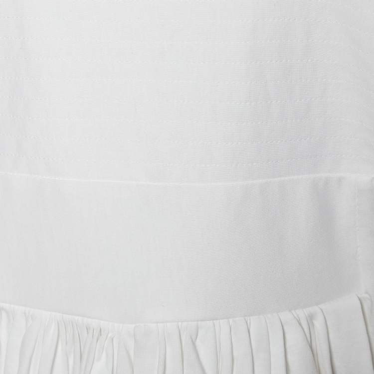Pre Owned Chloe White Wardrobe White Cotton Knit Oversized Top S