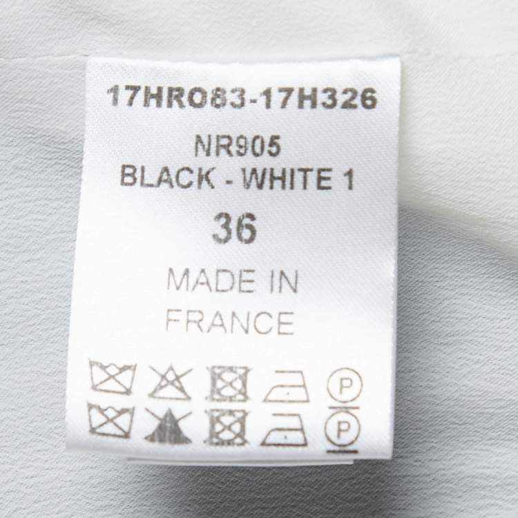 Pre Owned Chloe Black/White Abstract Face Print Silk Dress S