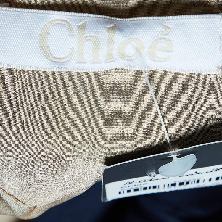 Pre Owned Chloé Midnight Blue Crepe Shift Dress M