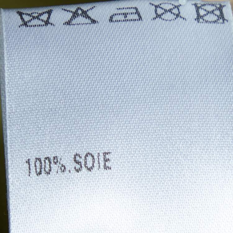 Pre Owned Chloé Green Satin Silk Embellished Detail Cami Top L