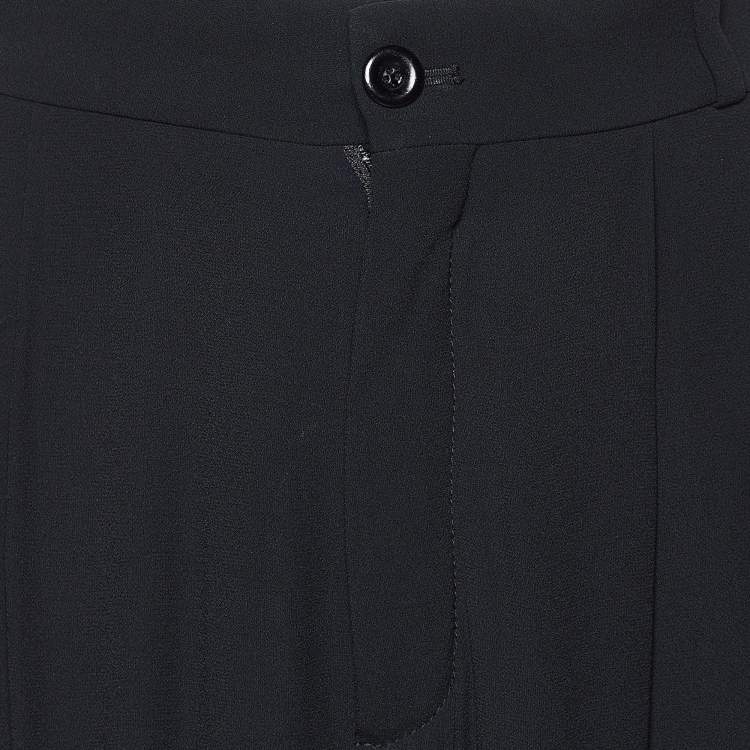 Pre Owned Chloe Black Crepe Flared Trousers S