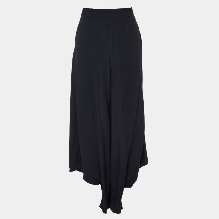 Pre Owned Chloe Black Crepe Flared Trousers S