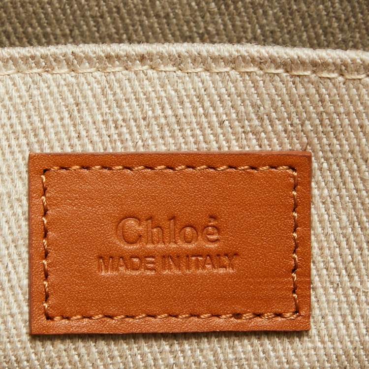 Pre Owned Chloe Caramel Leather Medium Woody Tote