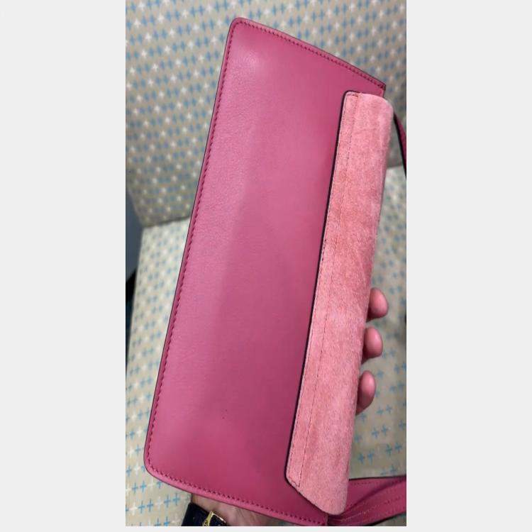Pre Owned Chloe Light Pink Leather Suede Faye Shoulder Bag