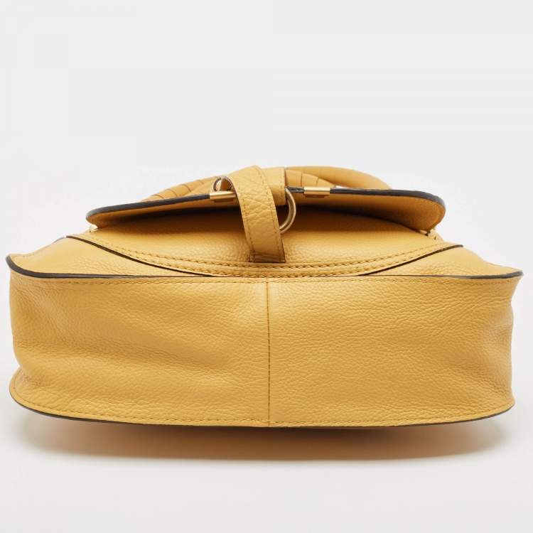 Pre Owned Chloé Yellow Leather Small Marcie Shoulder Bag