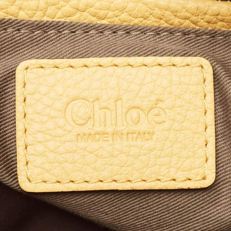 Pre Owned Chloé Yellow Leather Small Marcie Shoulder Bag
