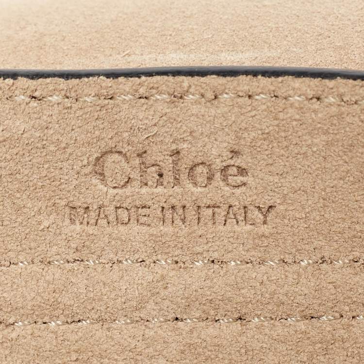 Pre Owned Chloe Pearl Beige Leather Mini Hudson Shoulder Bag