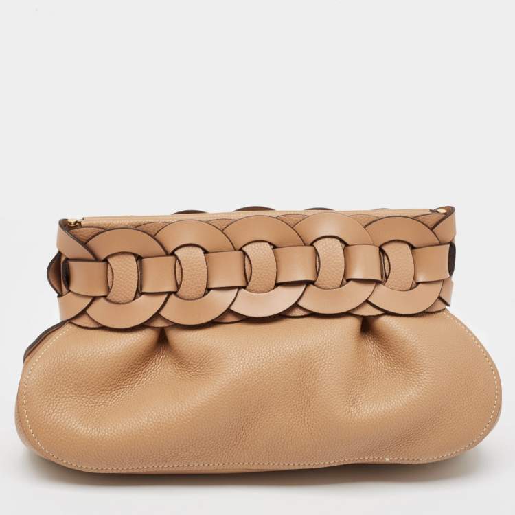 Pre Owned Chloe Beige Leather Leather Darryl Clutch