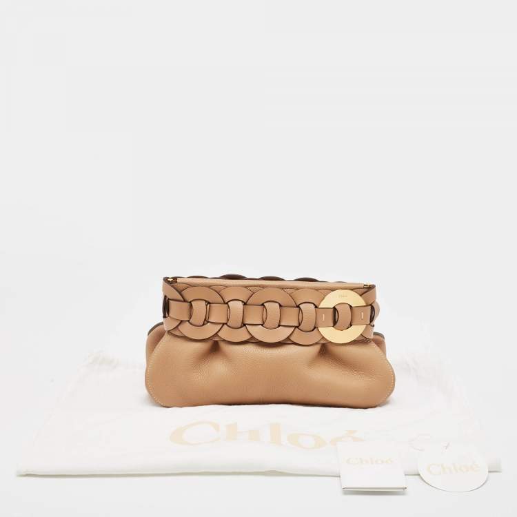 Pre Owned Chloe Beige Leather Leather Darryl Clutch