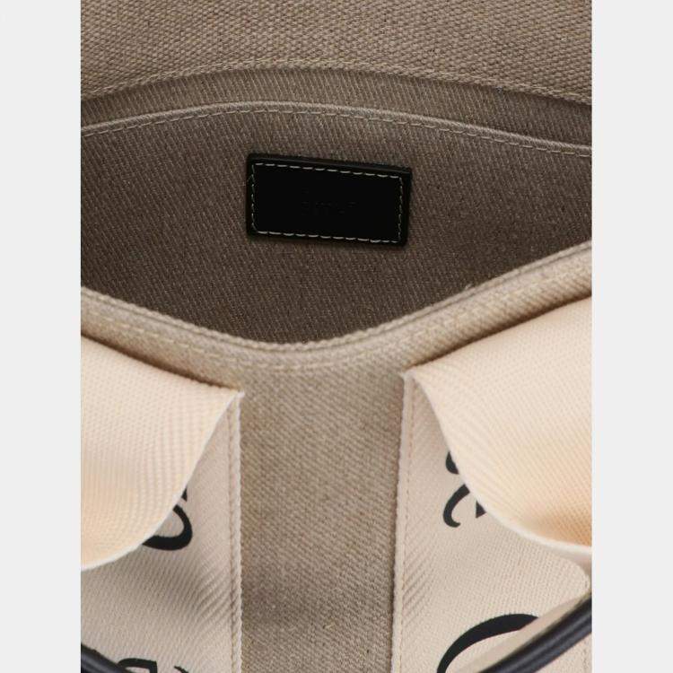 Pre Owned Chloe Beige Canvas Woody Small Handbag