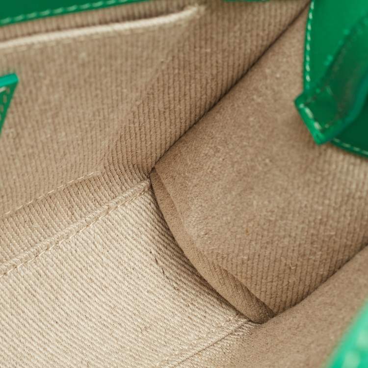 Pre Owned Chloe Green Leather Mini Woody Tote