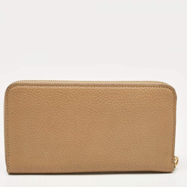 Pre Owned Chloe Beige Leather Drew Continental Wallet