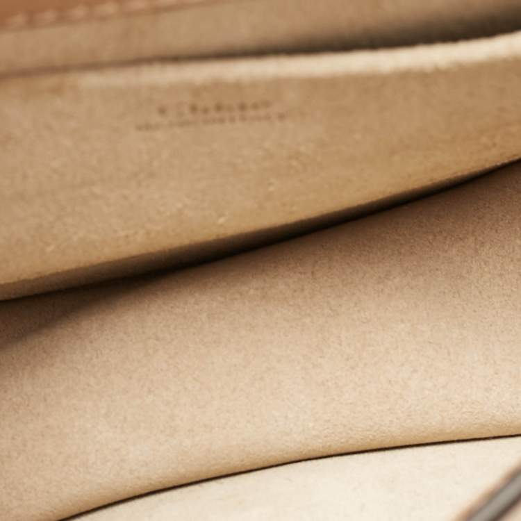 Pre Owned Chloe Beige Leather and Suede Small Nile Bracelet Shoulder Bag
