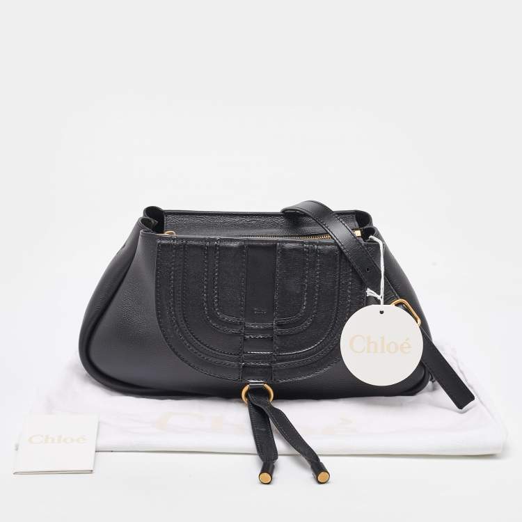 Pre Owned Chloe Black Leather Marcie Shoulder Bag