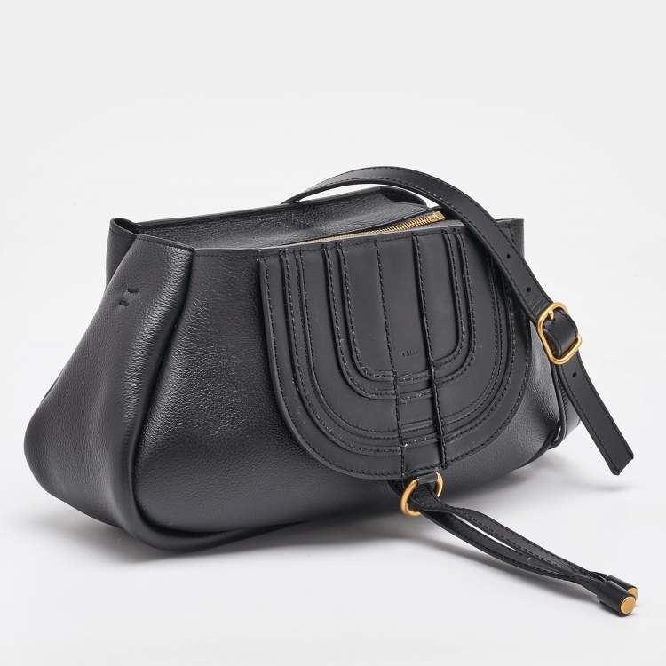 Pre Owned Chloe Black Leather Marcie Shoulder Bag