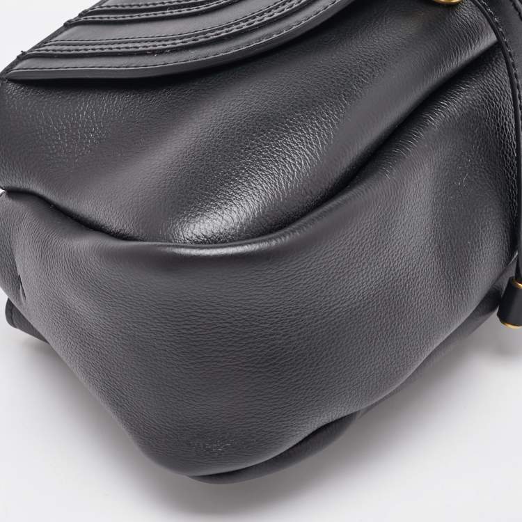Pre Owned Chloe Black Leather Marcie Shoulder Bag