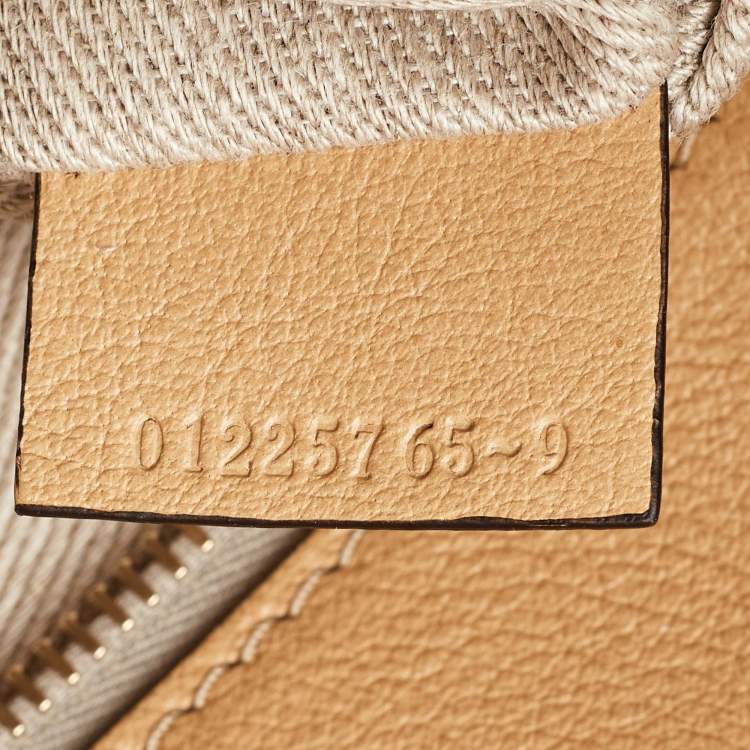 Pre Owned Chloe Cream/Tan Leather and Linen Fringe Edith Oversized Day Bag