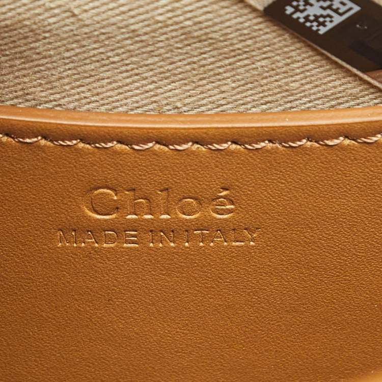 Pre Owned Chloé Brown/Tan Leather and Suede Small Tess Crossbody Bag