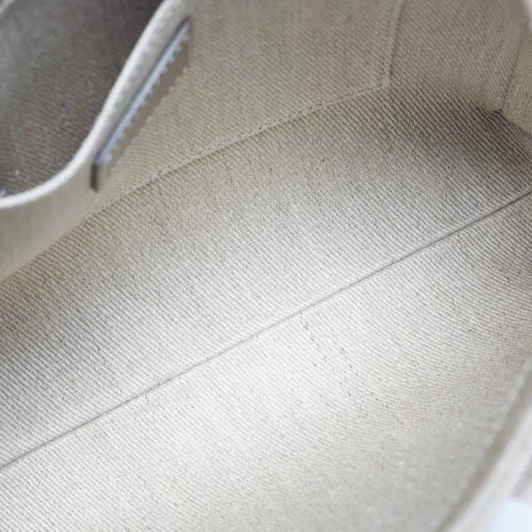 Pre Owned Chloe Beige Canvas and Leather Small Woody Tote