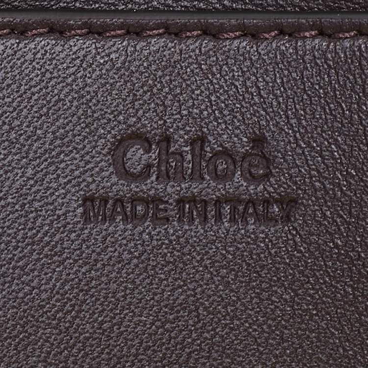 Pre Owned Chloé Burgundy Quilted Velvet Small Heritage Shoulder Bag