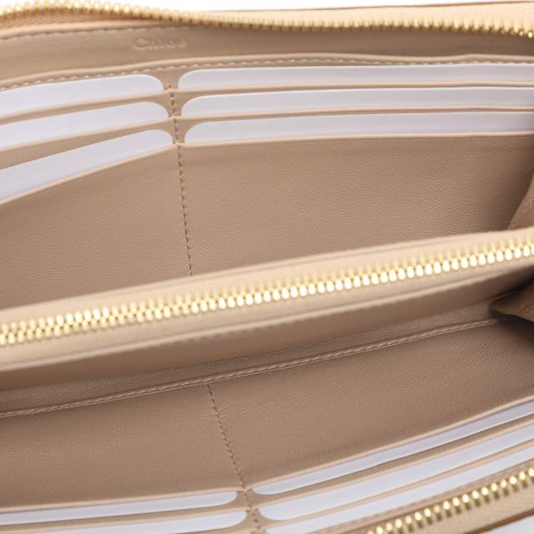 Pre Owned Chloe Wild Purple/Dark Burgundy Leather and Python Leather Zip Around