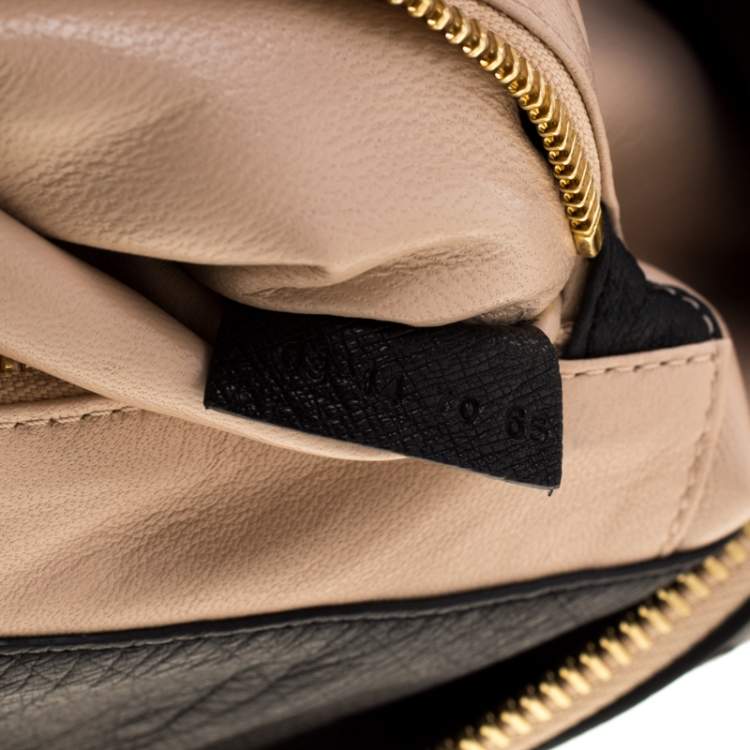 Pre Owned Chloe Black Ostrich Medium Baylee Tote 