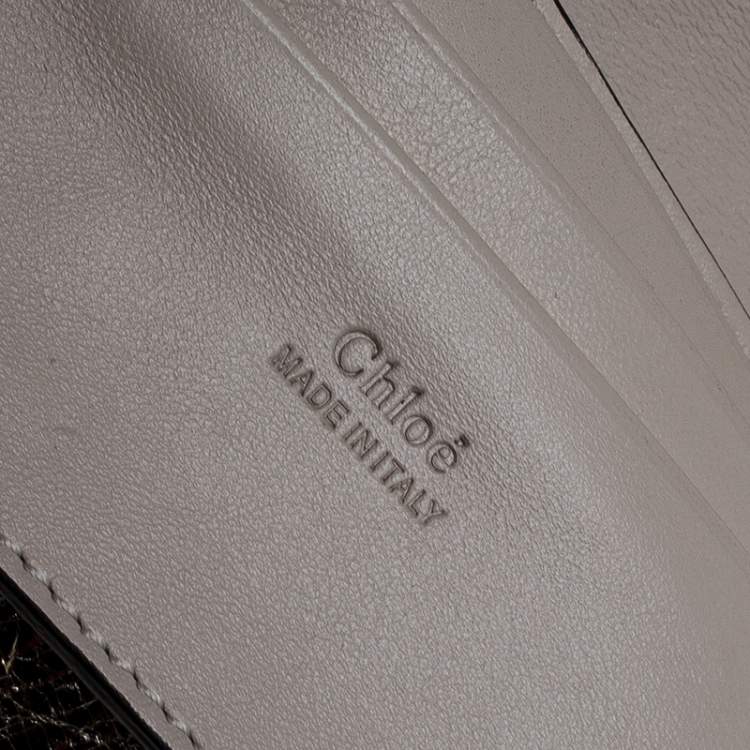 Pre Owned Chloe Metallic Gold Leather Mini Faye Crossbody Bag
