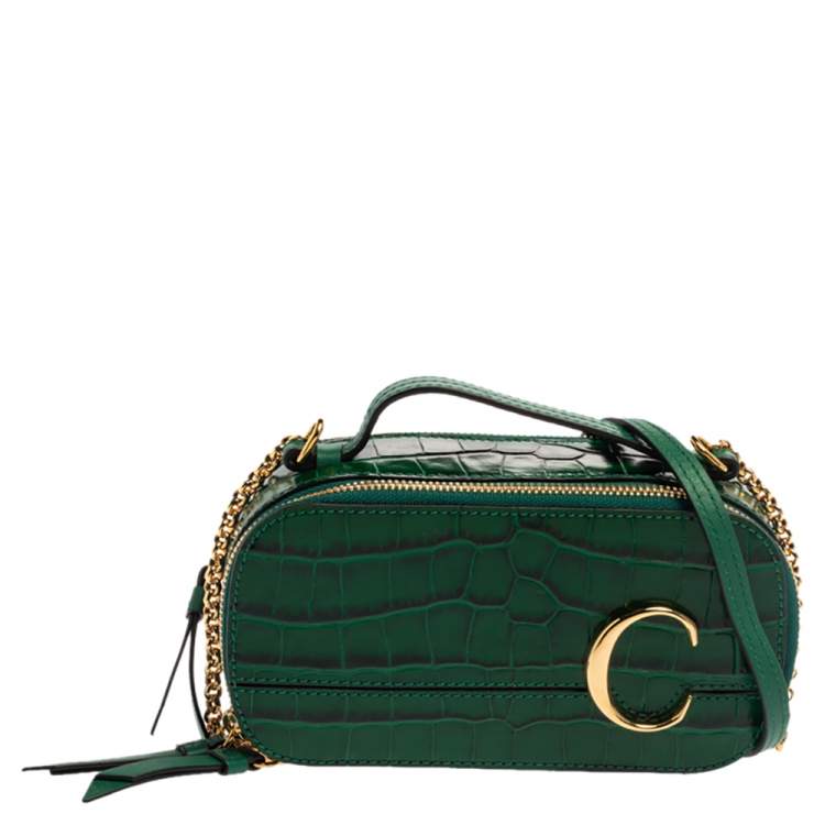 Chloe green 2025 croc bag