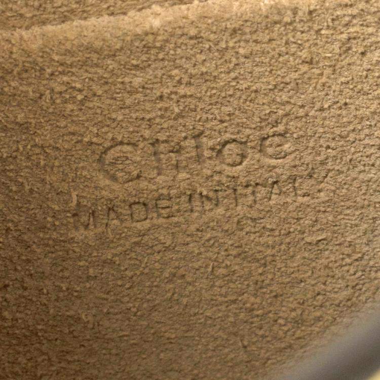 Pre Owned Chloé Yellow Leather and Suede Small Nile Bracelet Shoulder Bag