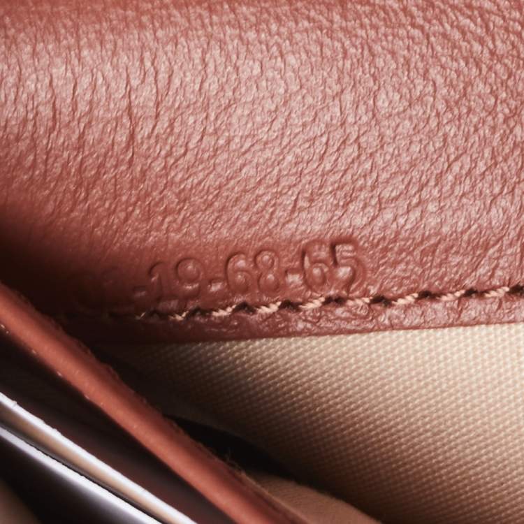 Pre Owned Chloe Tan Leather Alphabet Flap Continental Wallet