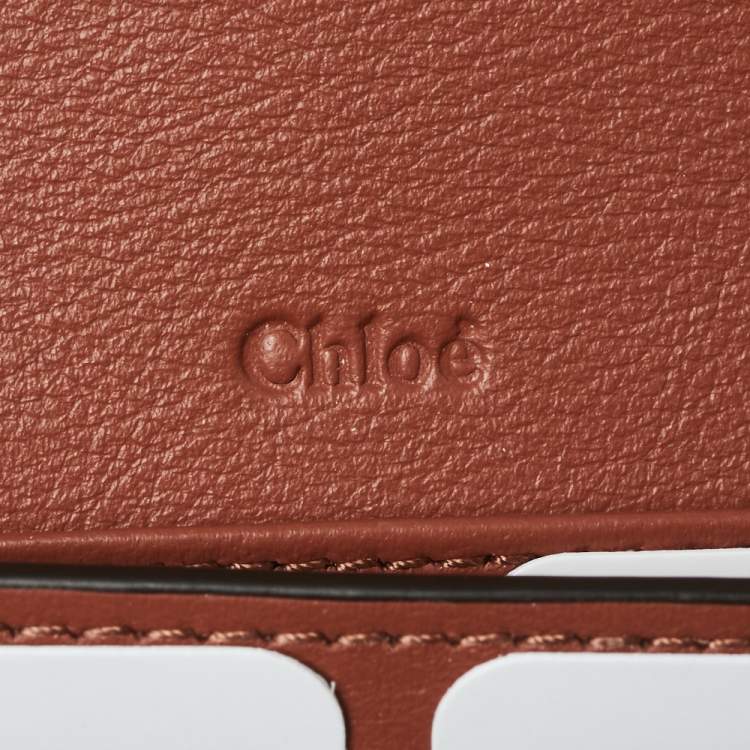 Pre Owned Chloe Tan Leather Alphabet Flap Continental Wallet