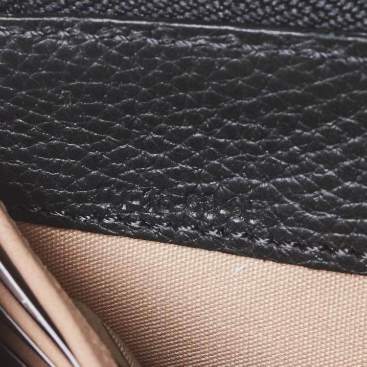 Pre Owned Chloe Black Leather Georgia Zipped Around Wallet