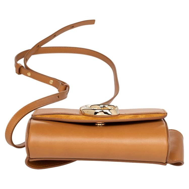 Pre Owned Chloe Tan Leather and Suede C Belt Bag