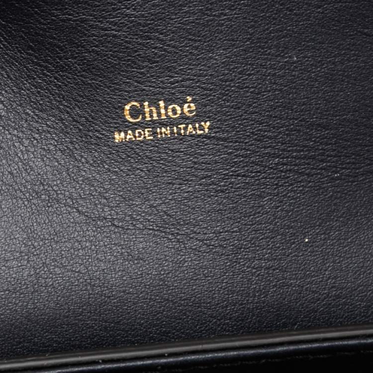 Pre Owned Chloe Blue Croc Embossed Leather Small Aby Day Top Handle Bag